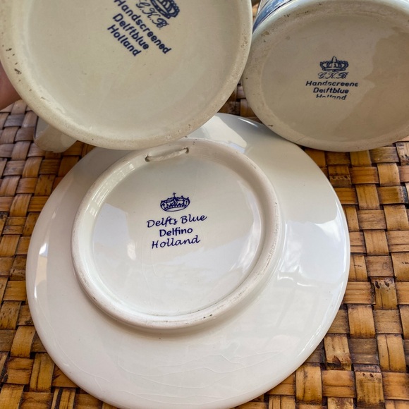 VTG Delft Blue GKB Handscreened Heineken Beer Steins & Delft Blue Delfino Plate - Picture 8 of 10